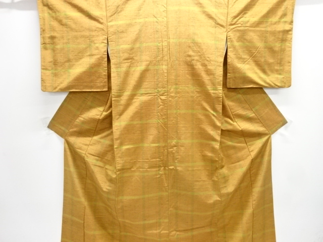JAPANESE KIMONO / TSUMUGI / WOVEN GRID